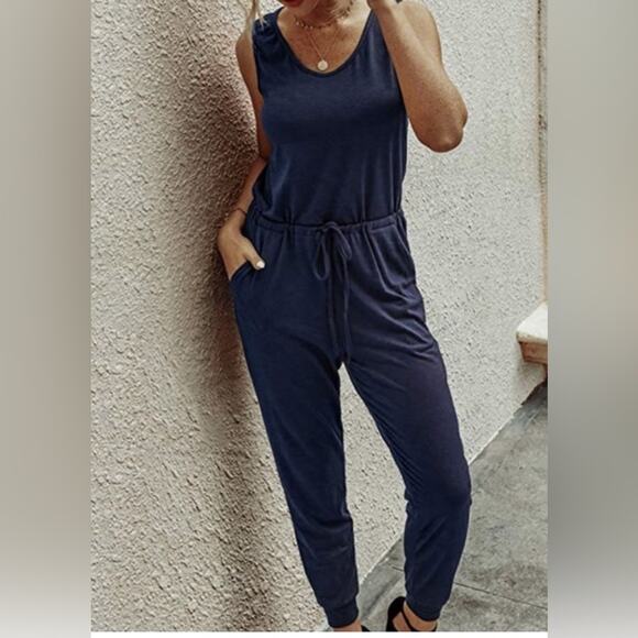 Max Studio Pants - Nwt- Max Studio- Cotton Jersey Jumpsuit-Small